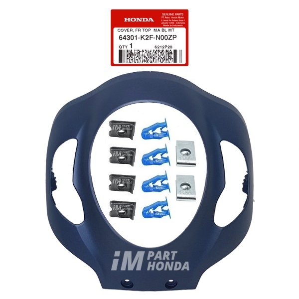 64301-K2F-N00ZP Cover Front Panel Tameng Lampu Depan Scoopy eSP K2F 2020 -2024 Biru Dof