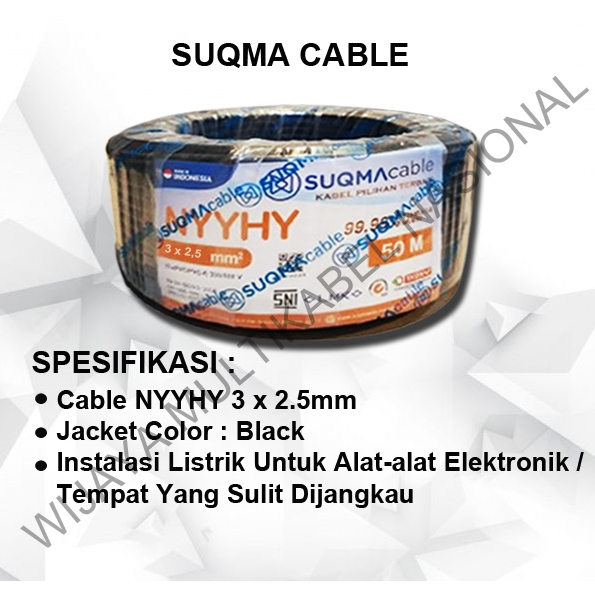 KABEL SUQMA NYYHY 3 x 2,5mm / 50 Meter