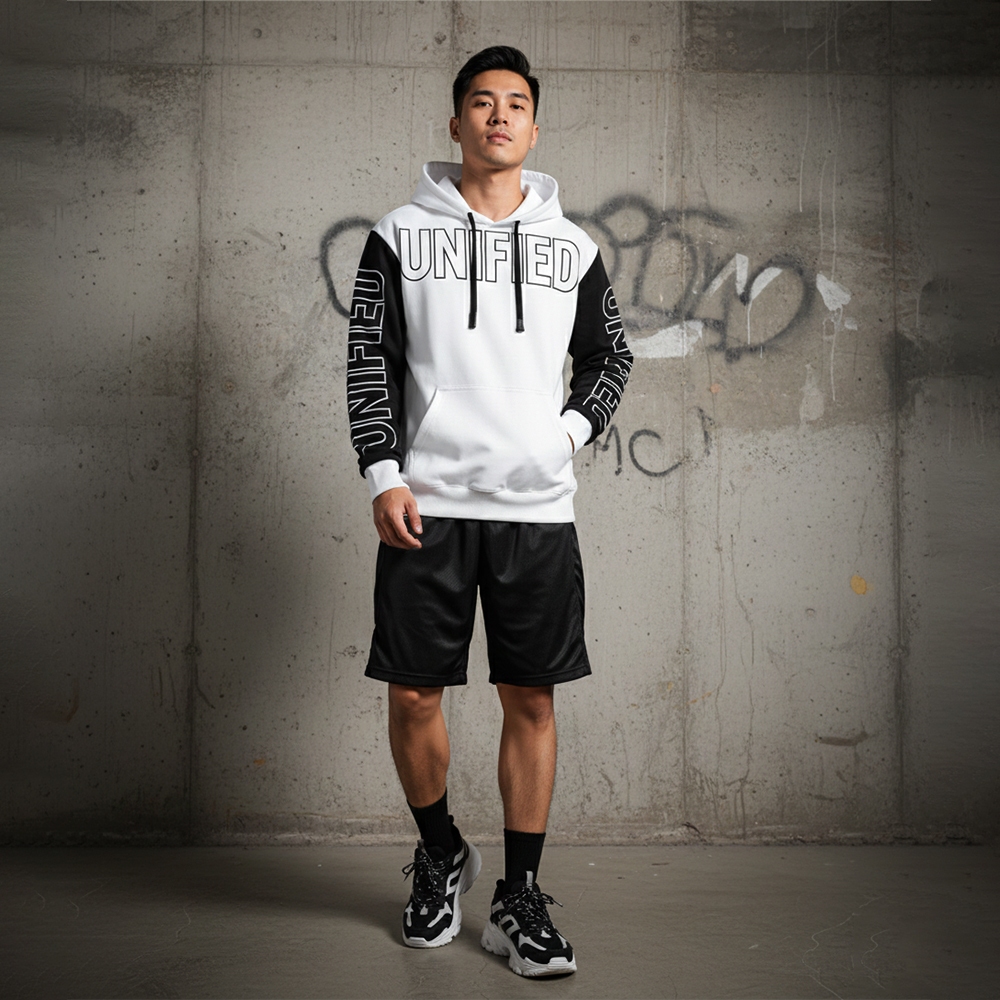 ICHI RO Hoodie Pria UNIFIED Kombinasi Sweater Hodie Cowok Fleece Jaket Jumper Keren Murah