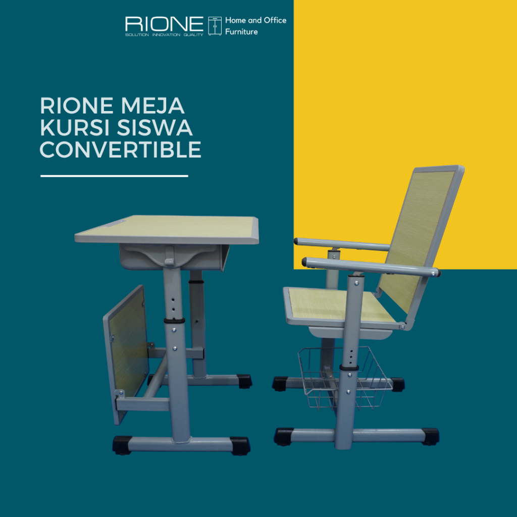 RIONE  Meja Kursi Siswa Convertible