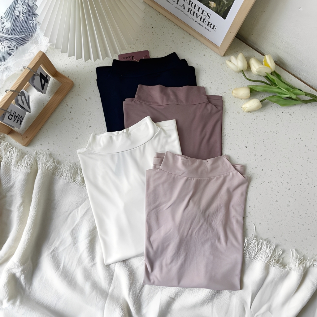 Manset Baju Lengan Panjang Bahan KAOS PE KATUN Manset Daleman Wanita Ukuran Anak Remaja Std & Jumbo