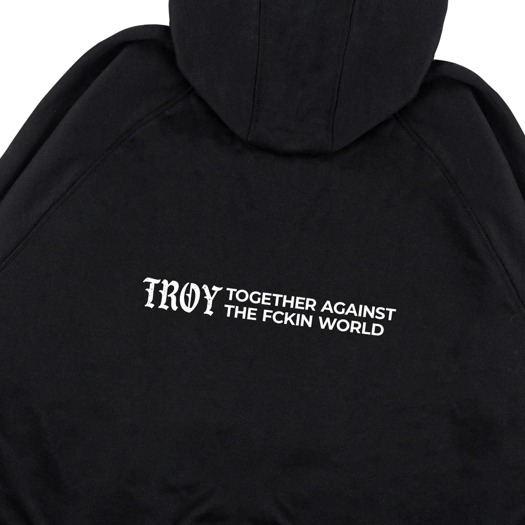 Troy Company Boxy Arm Pocket Hoodie Athwo - Hoodie Boxy Hitam BAPH 3433