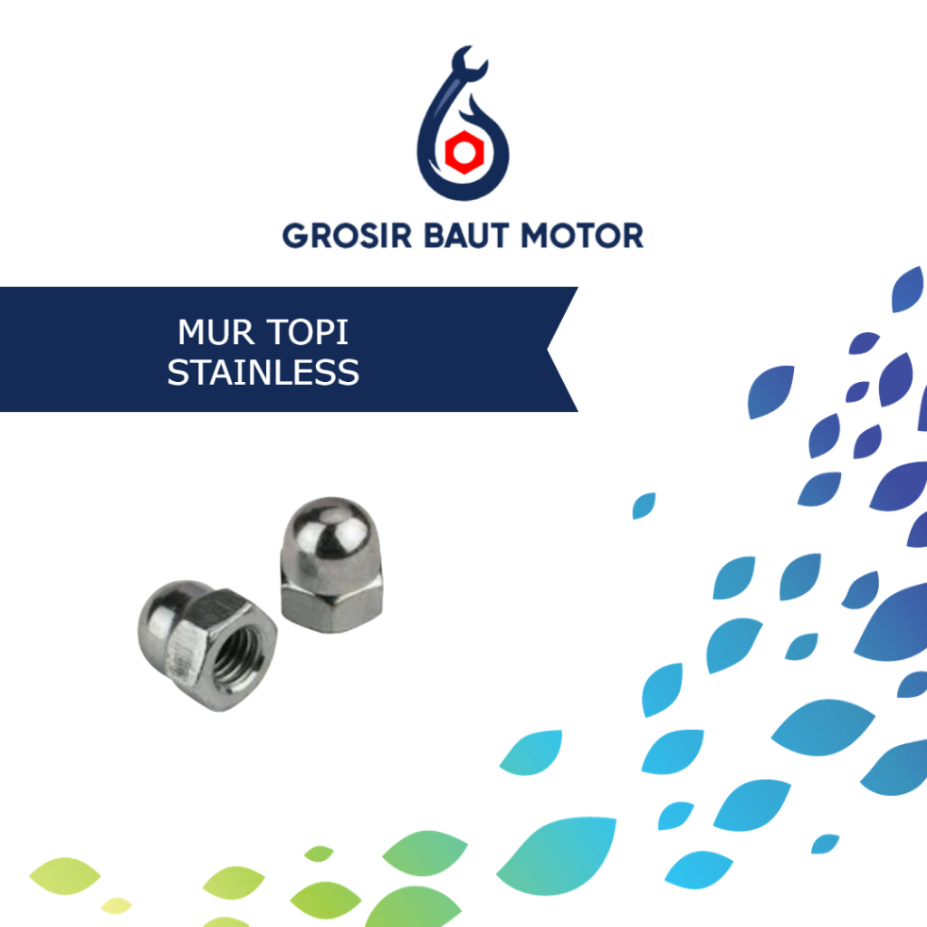 Mur Topi Stainless Steel M10 Drat 1.25 Anti Karat Cap Nut SS 304