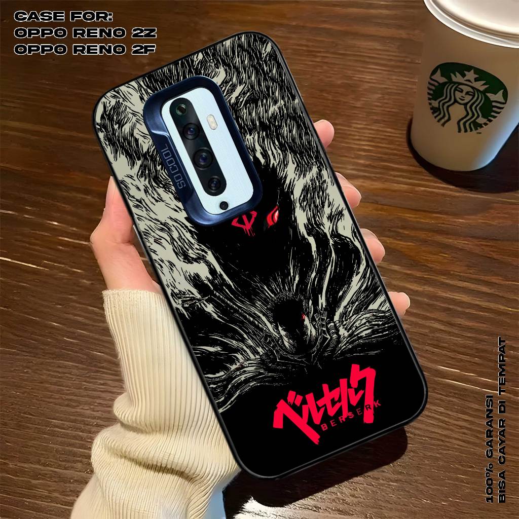 Case OPPO RENO 2Z - RENO 2F - Casing Tecno Premium Matte Hard Casing - Case IMD - Case Hologram Moti