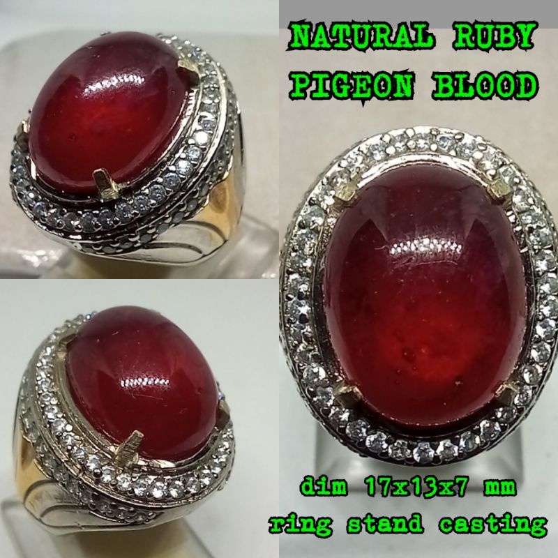 CINCIN BATU RUBY PIGEON BLOOD NATURAL