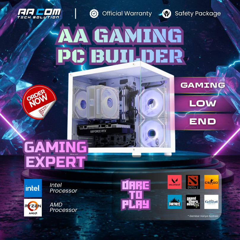 PC GAMING RYZEN 3 3200G i3 10105 | RX 580 8GB GTX 1050 Ti 4GB RTX 3050 6GB | 16GB D4 512GB SSD NVMe 