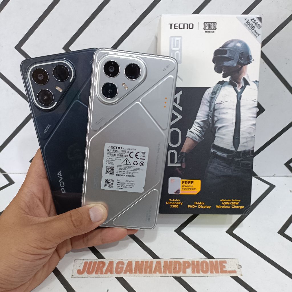 TECNO POVA 7 5G 8/256GB 8/128GB HP BEKAS SECOND FULLSET