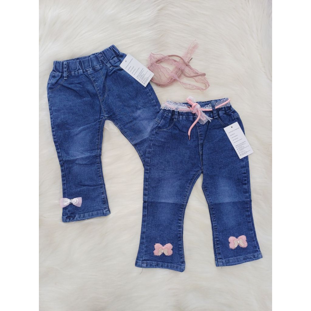 Celana Levis anak perempuan pita