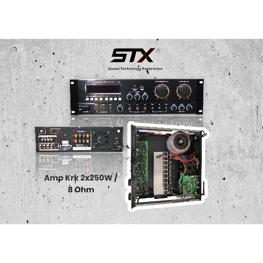 STX AMPLIFIER KRK 2*250W / 8OHM (+REMOTE)