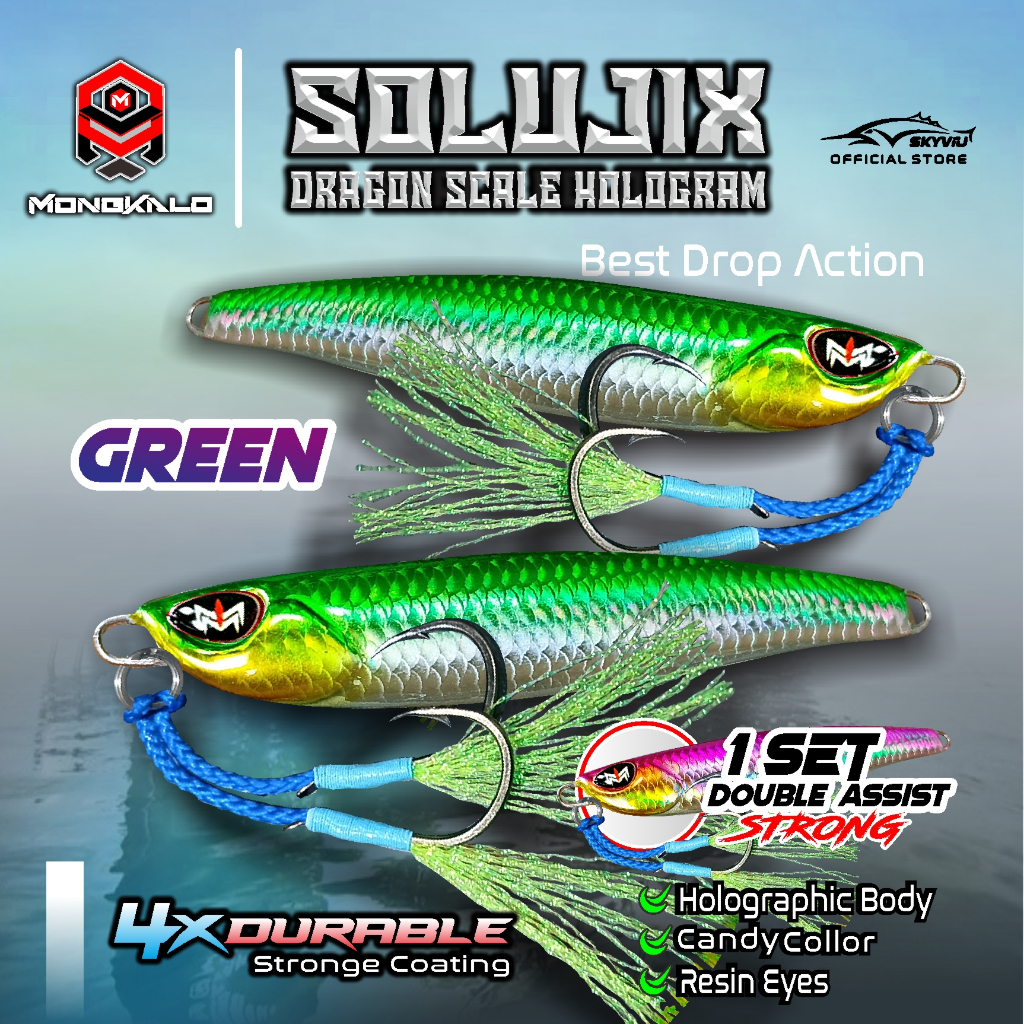 Mongkalo Solujix Sisik-Kecil noGID noMotif Candy 7 Hijau