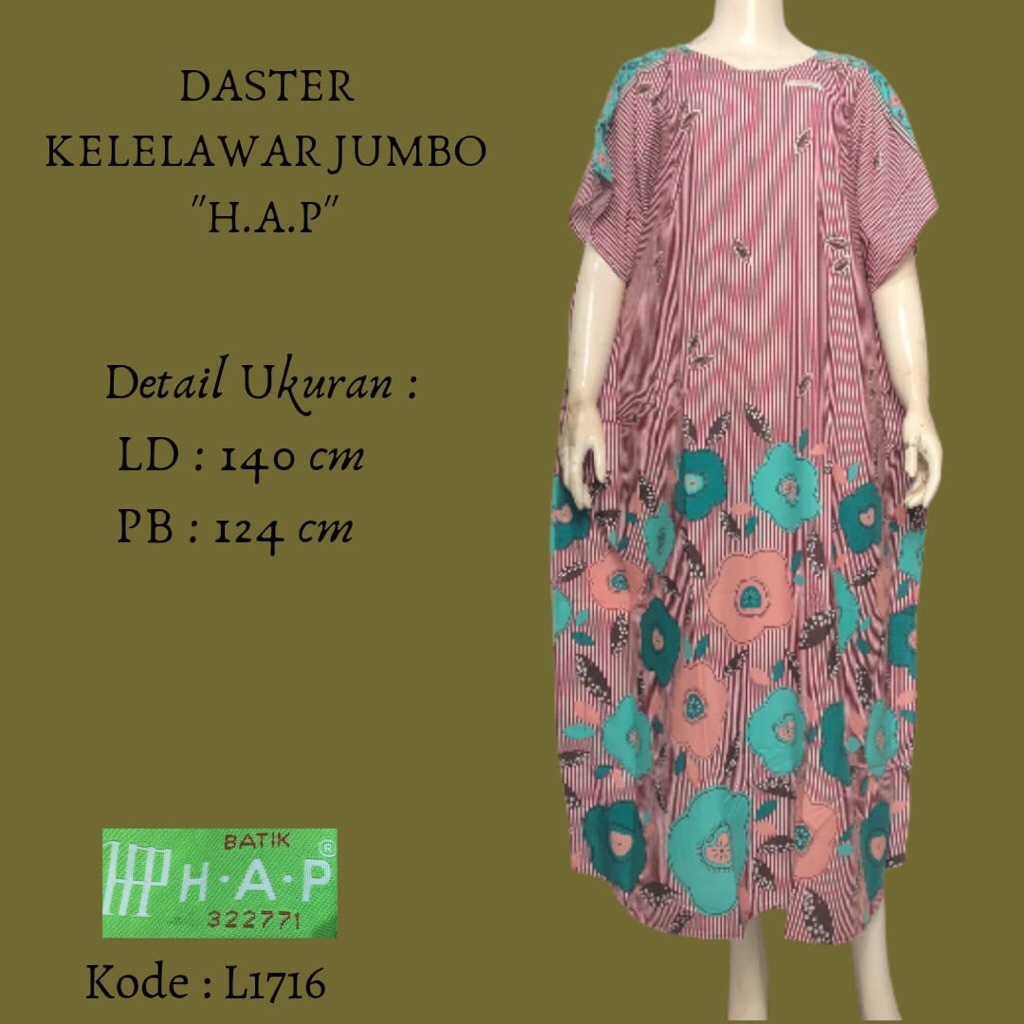 DASTER HAP KELELAWAR JUMBO / DASTE KELELAWAR JUMBO BATIK HAP