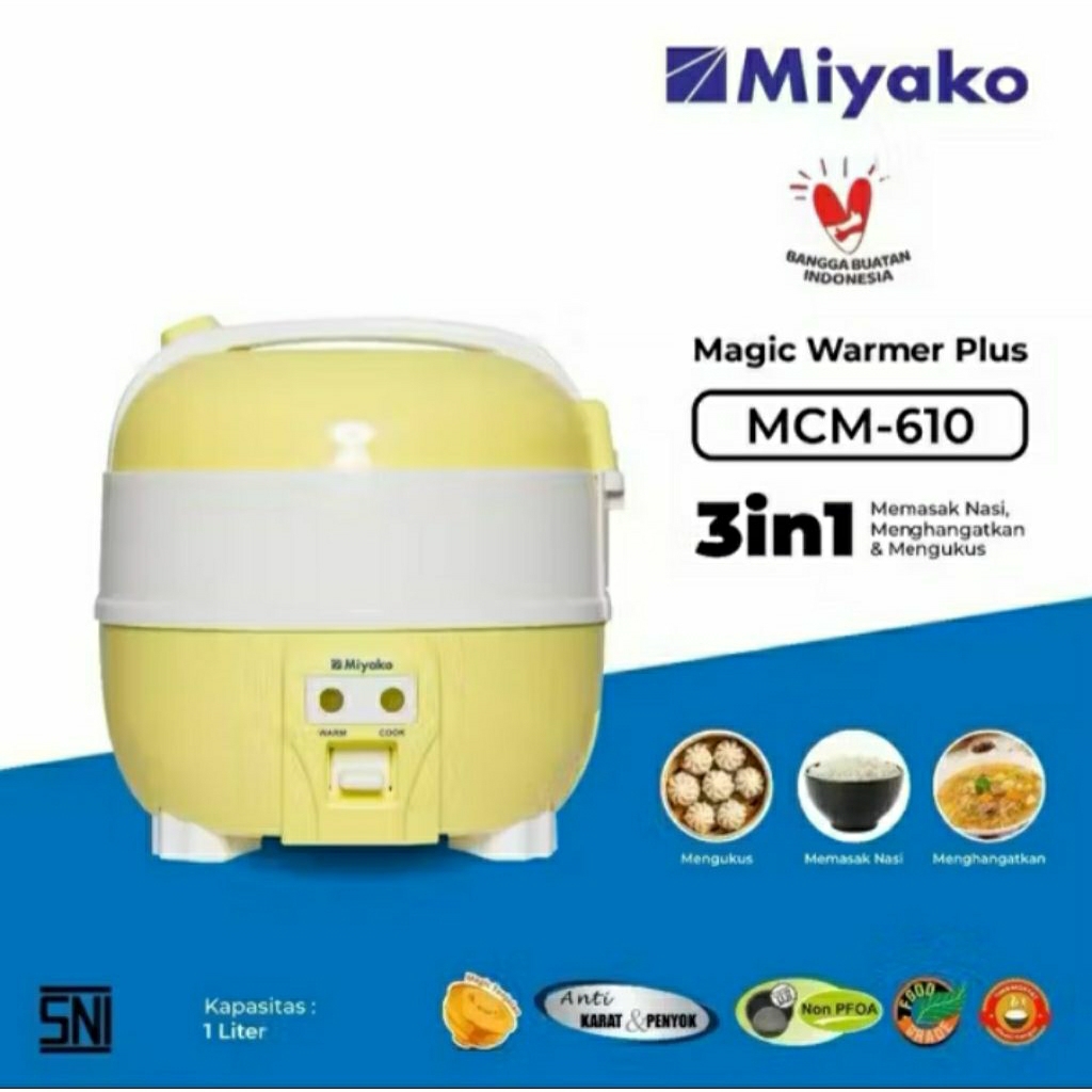 miyako ricecooker/megicom kecil/penanak nasi 1liter