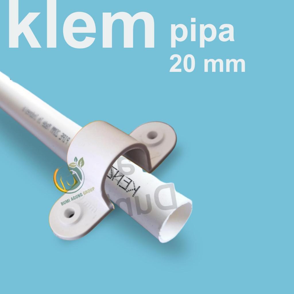 KLEM PIPA CONDUIT 20 MM KLEM PIPA LISTRIK PUTIH 20 MM KLEM CONDUIT 20 MM POLOS