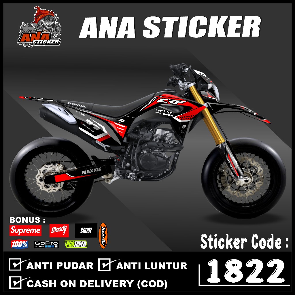 1822 Stiker Decal CRF 150 L Tahan Lama Premium
