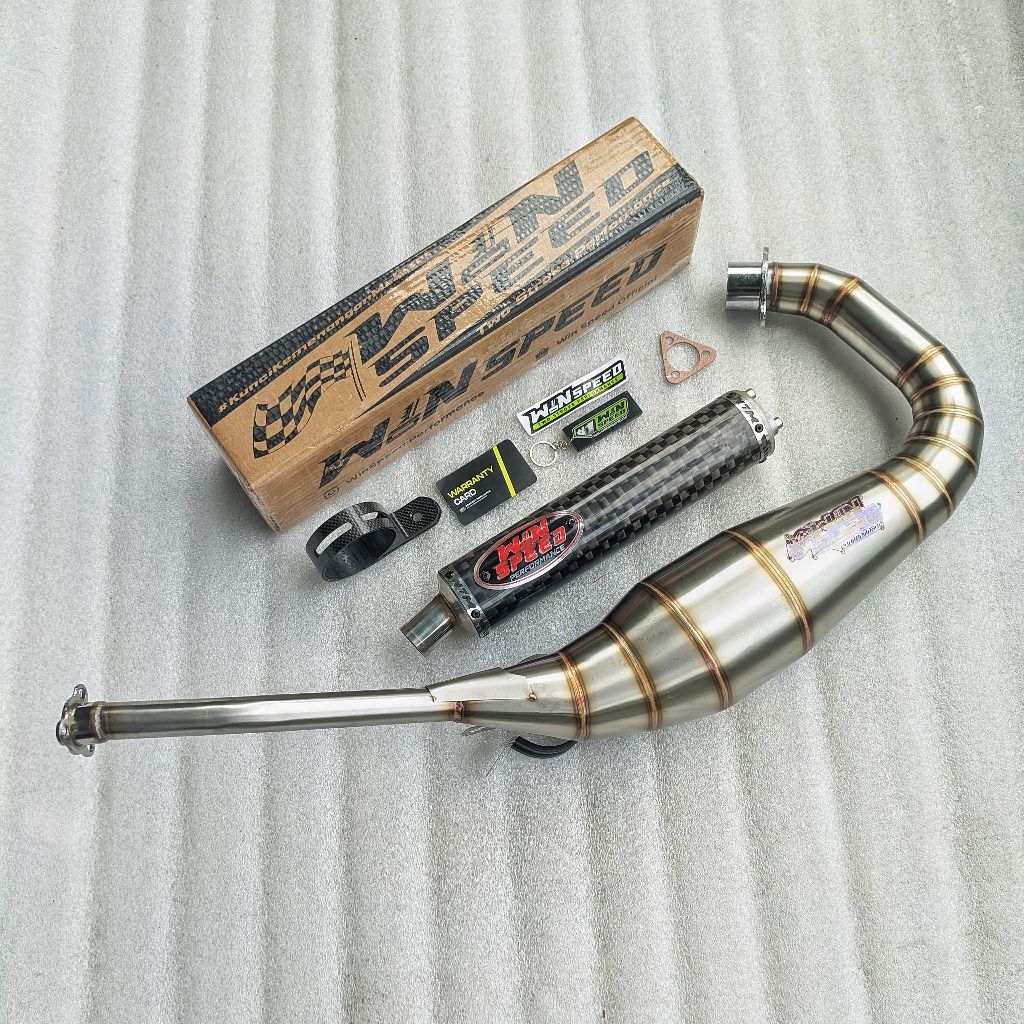 Knalpot SUZUKI RGR 150 JUMBO type Kolong Silencer karbon Catur glossy ORIGINAL WINSPEED