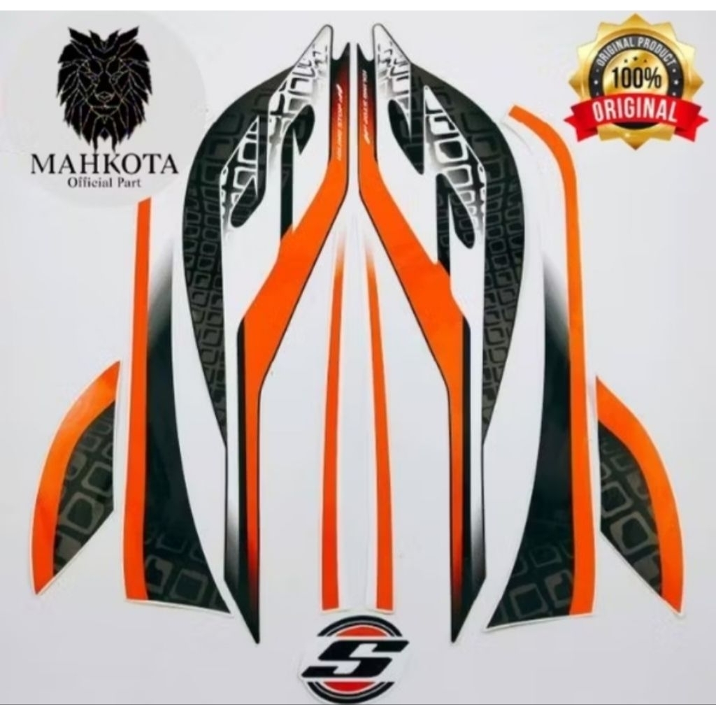 stiker steckir striping Lis motor Honda Scoopy 2019 sporty Lis hitam ful body original AHM