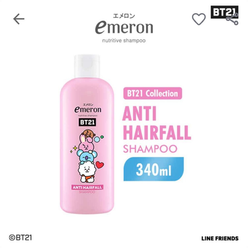 Emeron Shampoo Nutritive BT21 340mL