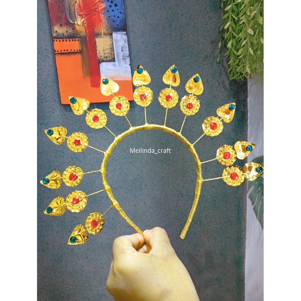 BANDO KARNAVAL / AKSESORIS KARNAVAL / AKSESORIS KEPALA KARNAVAL / BANDO CARM / BANDO LEMPENGAN EMAS