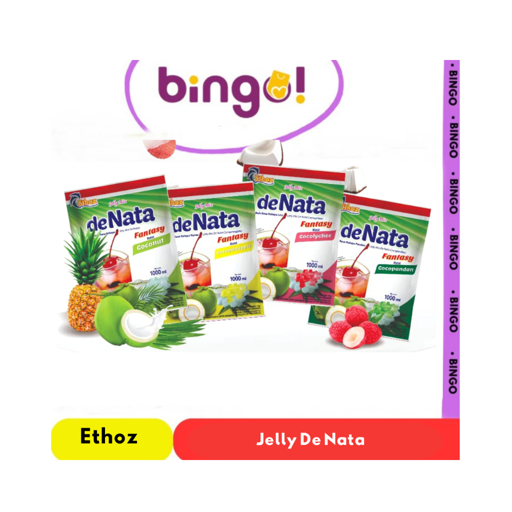 ETHOZ DeNata Jelly Powder / tepung Jeli Kelapa Nata Bubuk (Isi 2 pcs)