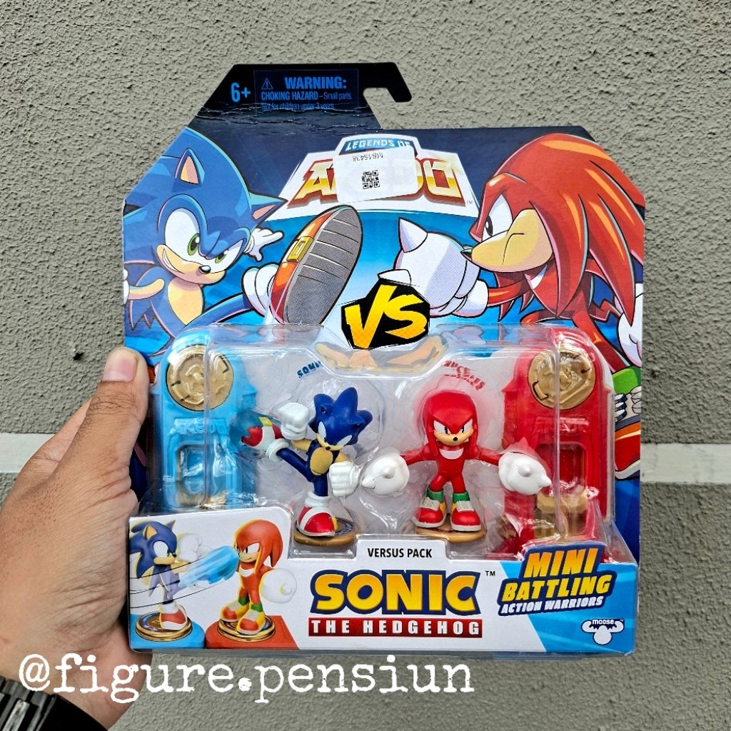 LEGENDS OF AKEDO SONIC VS KNUCKLES VERSUS PACK SONIC THE HEDGEHOG MINI BATTLING  ACTION FIGURE MOOSE