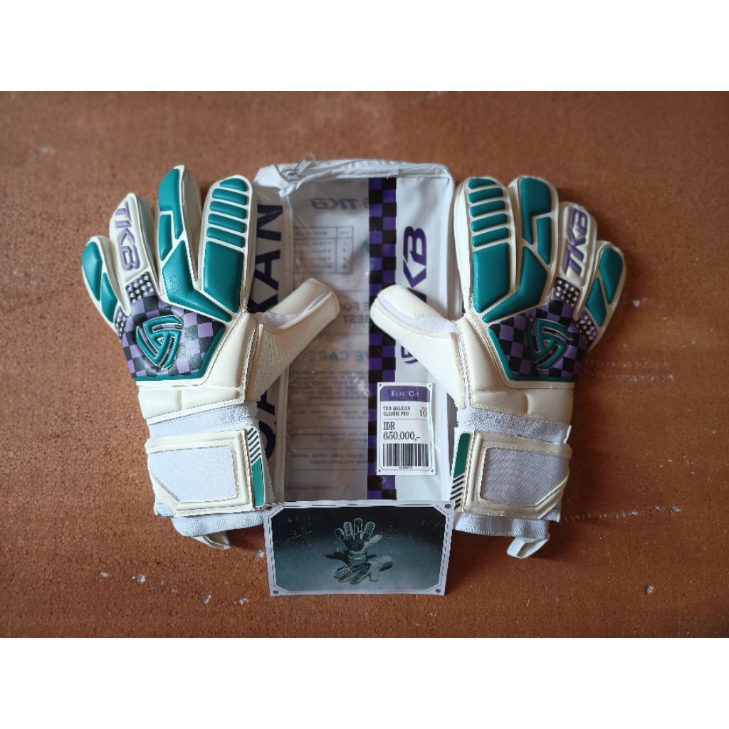 SARUNG TANGAN KIPER TKB QALXAN FLAT CUT SIZE 10 ORIGINAL