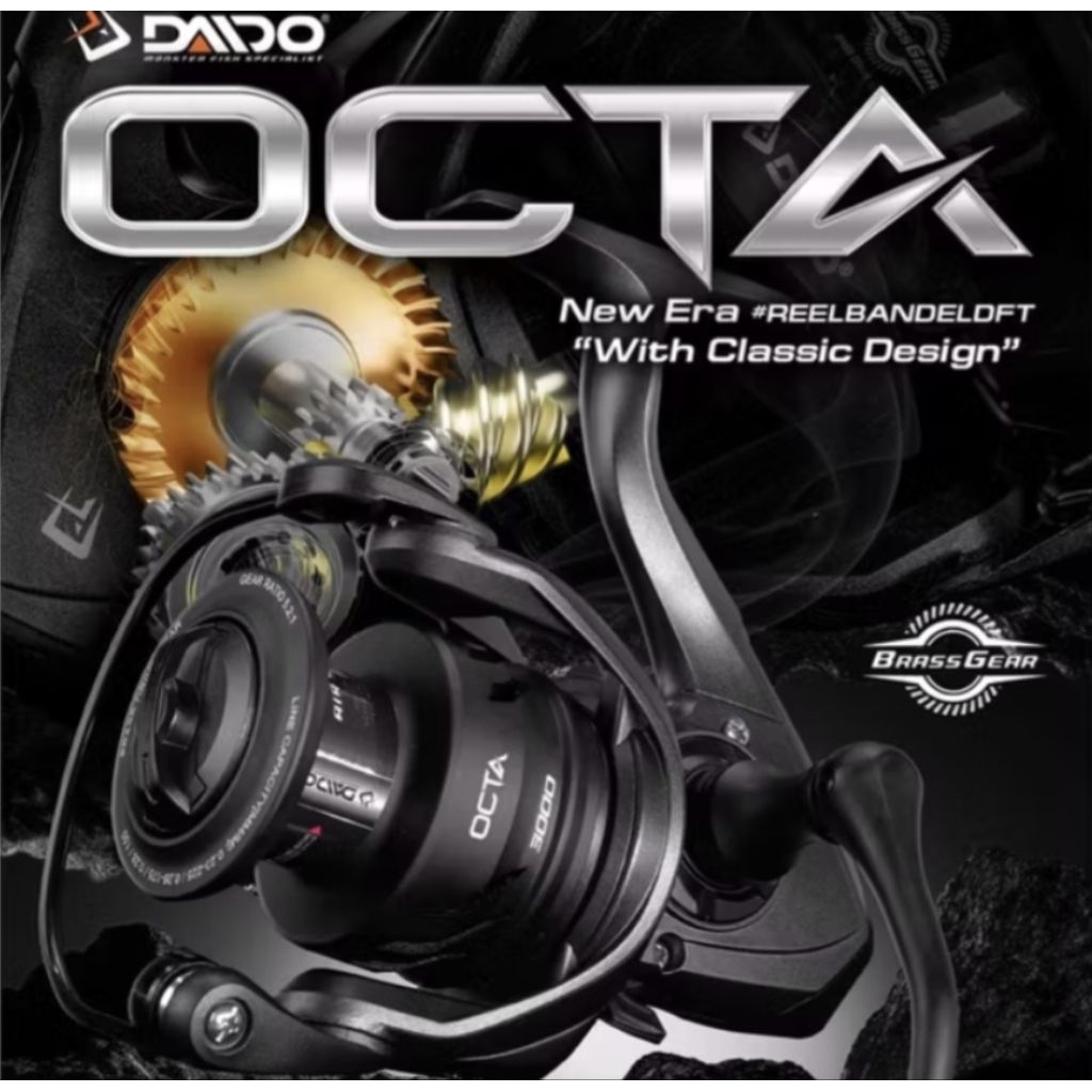 Reel Daido Octa 1000 & 2000 3000 4000 6000 Power Handel & Gear kuningan