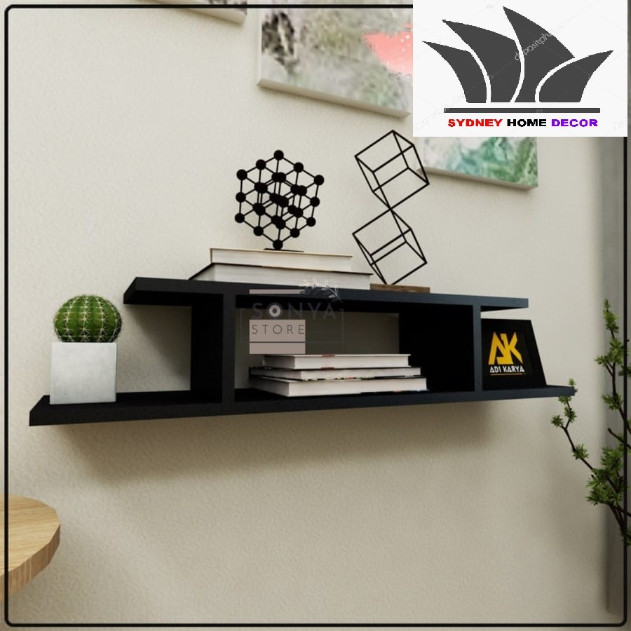 Rak Ambalan TV Dinding Gantung Aeshtetic Tanpa Bor