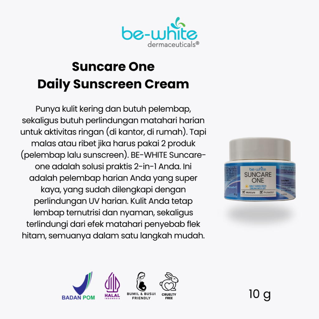 BeWhite Suncare-one Daily Sunscreen Cream 10gr