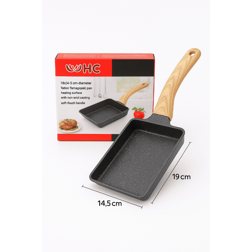 HC Tamagoyaki Panci Wajan Penggorengan Telur Anti Lengket Grey Marble Series