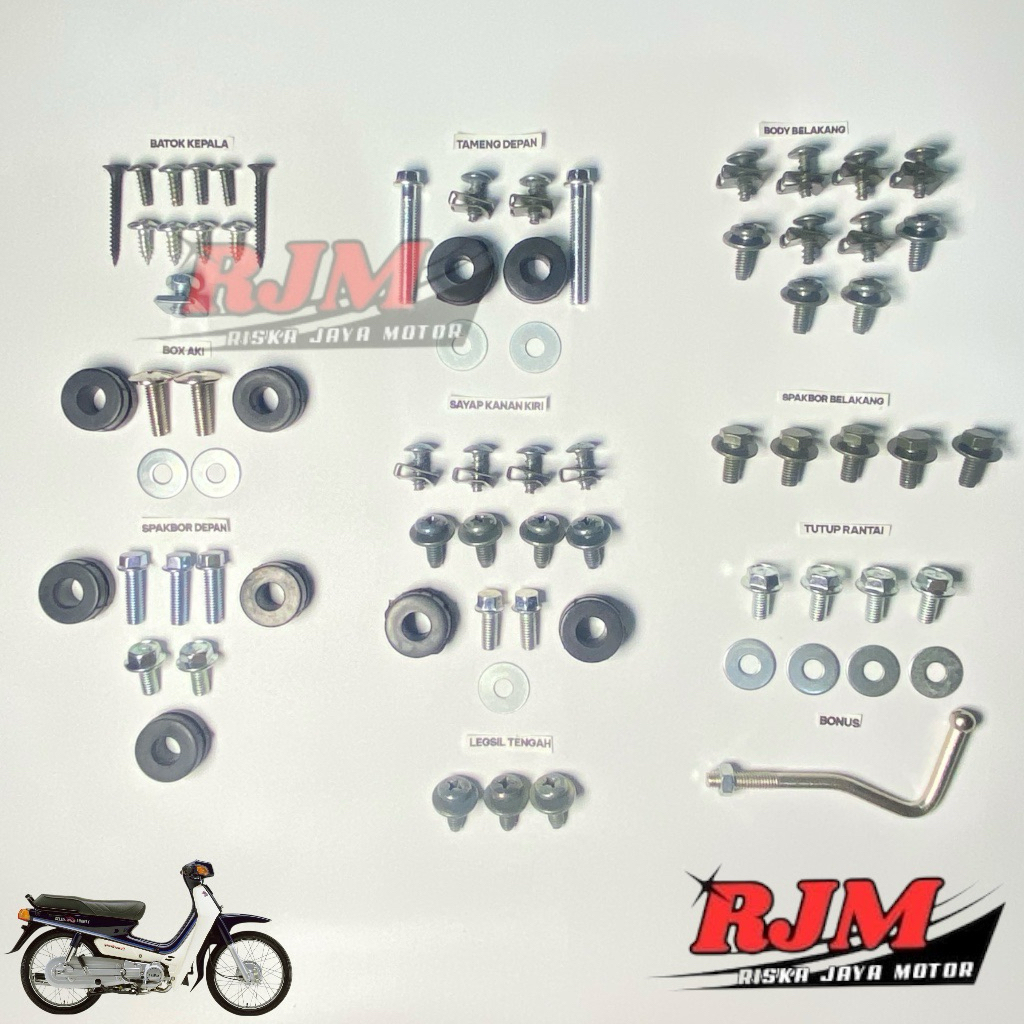 baut yamaha alfa full body termasuk karet / baut full body yamaha alfa terlengkap