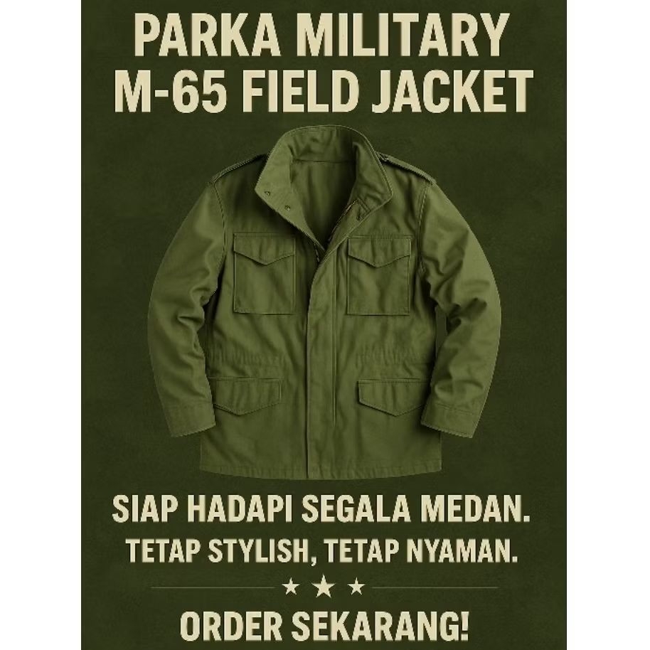 New Parka Military M-65 Field Jacket Vintage Style