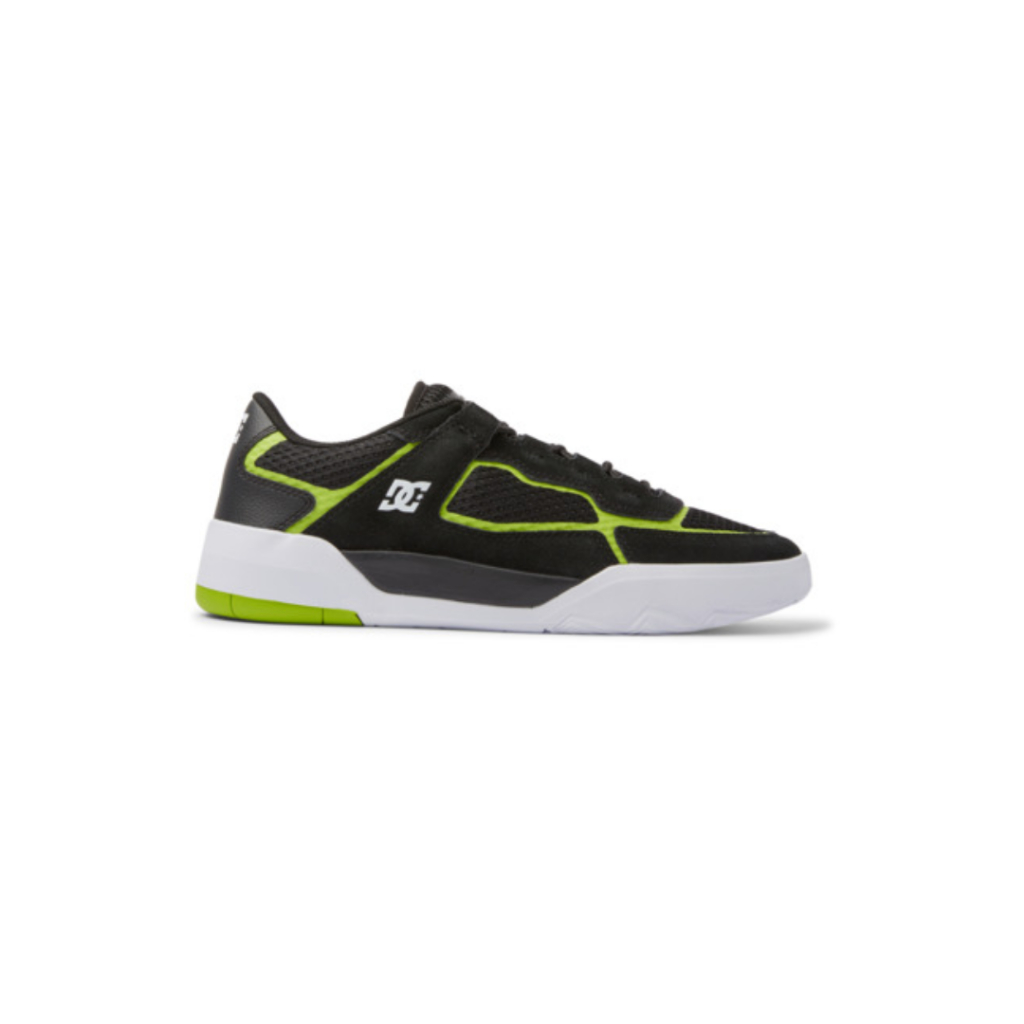 DC Shoes Sepatu Sneakers Skate Pria Original Metric S M BKI BNIB Resmi Hitam Lime Leather Textile