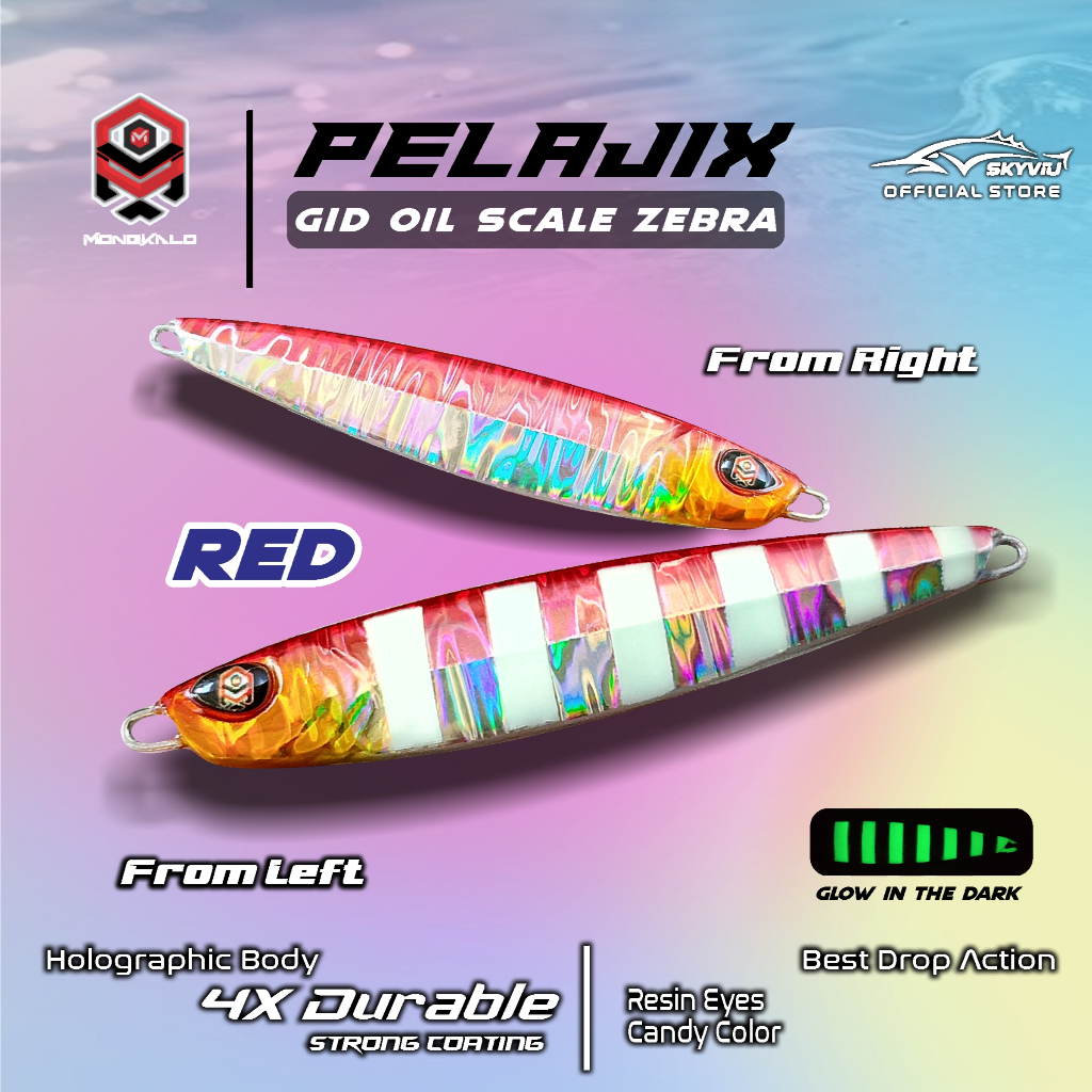 Mongkalo Pelajix Minyak GID-Zebra noMotif Candy 40 Merah