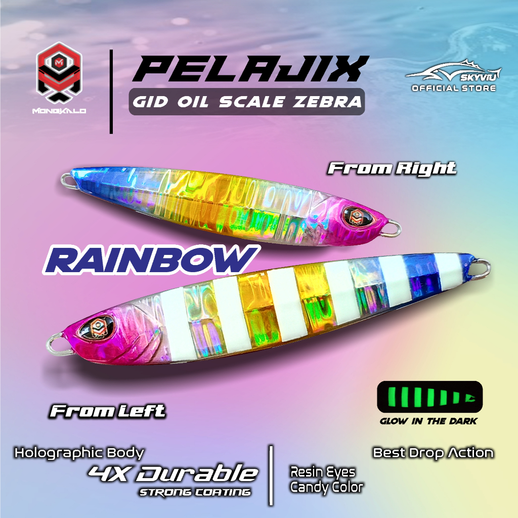 Mongkalo Pelajix Minyak GID-Zebra noMotif Candy 10 Rainbow