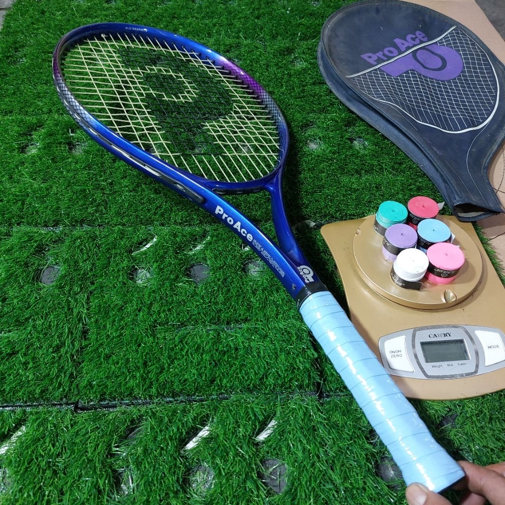 RAKET TENIS ORIGINAL PRO ACE ALU GRAPHITE BEKAS 328GRAM MASIH BAGUS SIAP SMASH