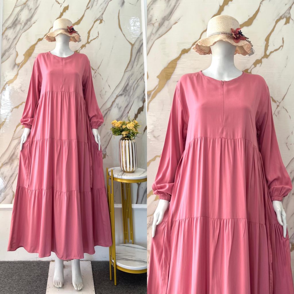 BISA COD GALERIAZKIYA LALISA DRESS/GAMIS CRINCKLE AIRFLOW/ GAMIS CRINGKLE RUFFLE/ GAMIS POLOS BUSUI 