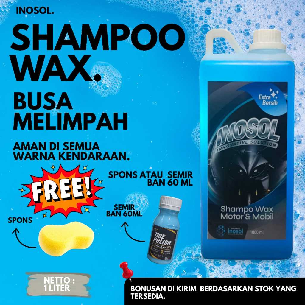 Inosol Shampo mobil dan motor / Sabun motor dan Mobil 1 Liter