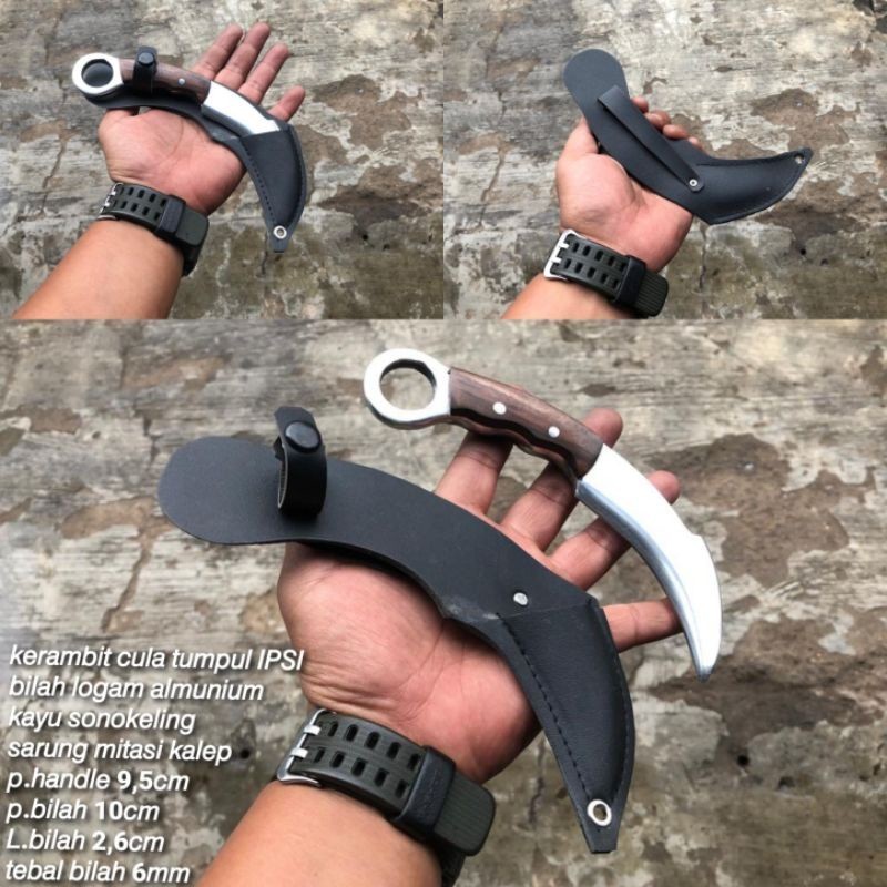 Alat peraga silat Model karambit tumpul hanya untuk latihan silat model stainles