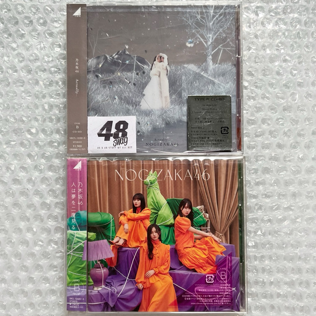 [BUNDLE 2 SET] Nogizaka46 29th Single - Actually Type B & 32nd Single - Hito Yume Type B (CD + Blura
