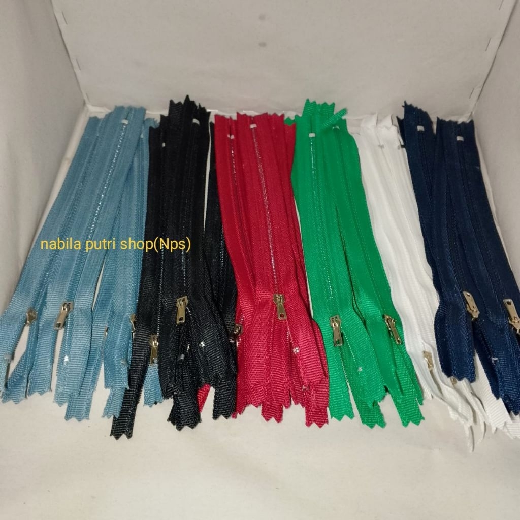 1 lusin - resleting Nusantara 7 inch, resleting celana katun, resleting celana formal, resleting cel