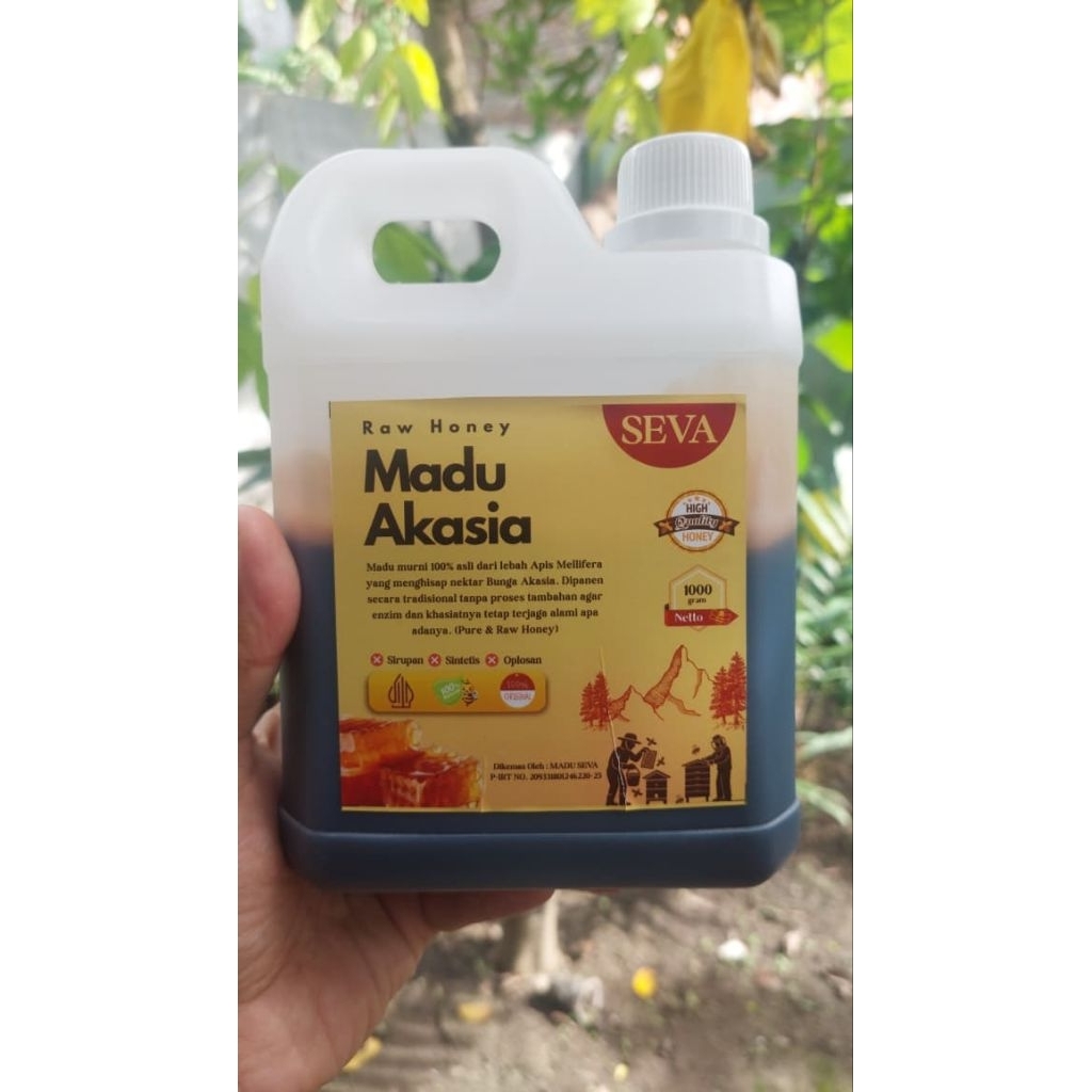 Madu Akasia Carpa Murni 100% Asli Full Nektar 1000 Gram Mentah Grade A Super Pure Natural Raw Honey 