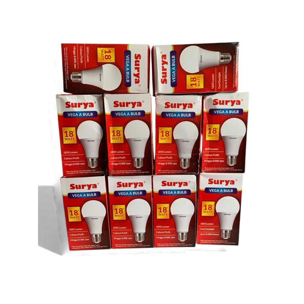 lampu LED Bulb Surya Vega 18 WATT cahaya putih