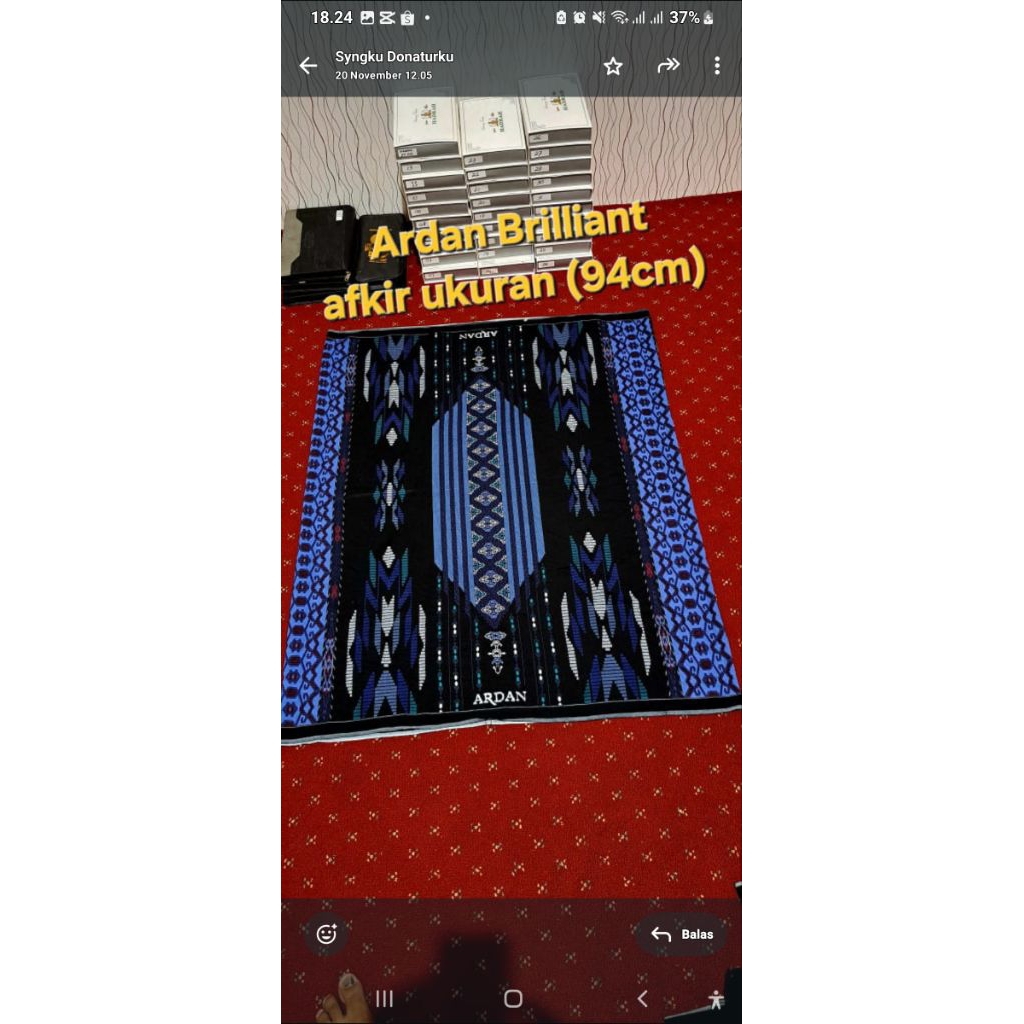 Sarung ardan dewasa Afkir ukuran