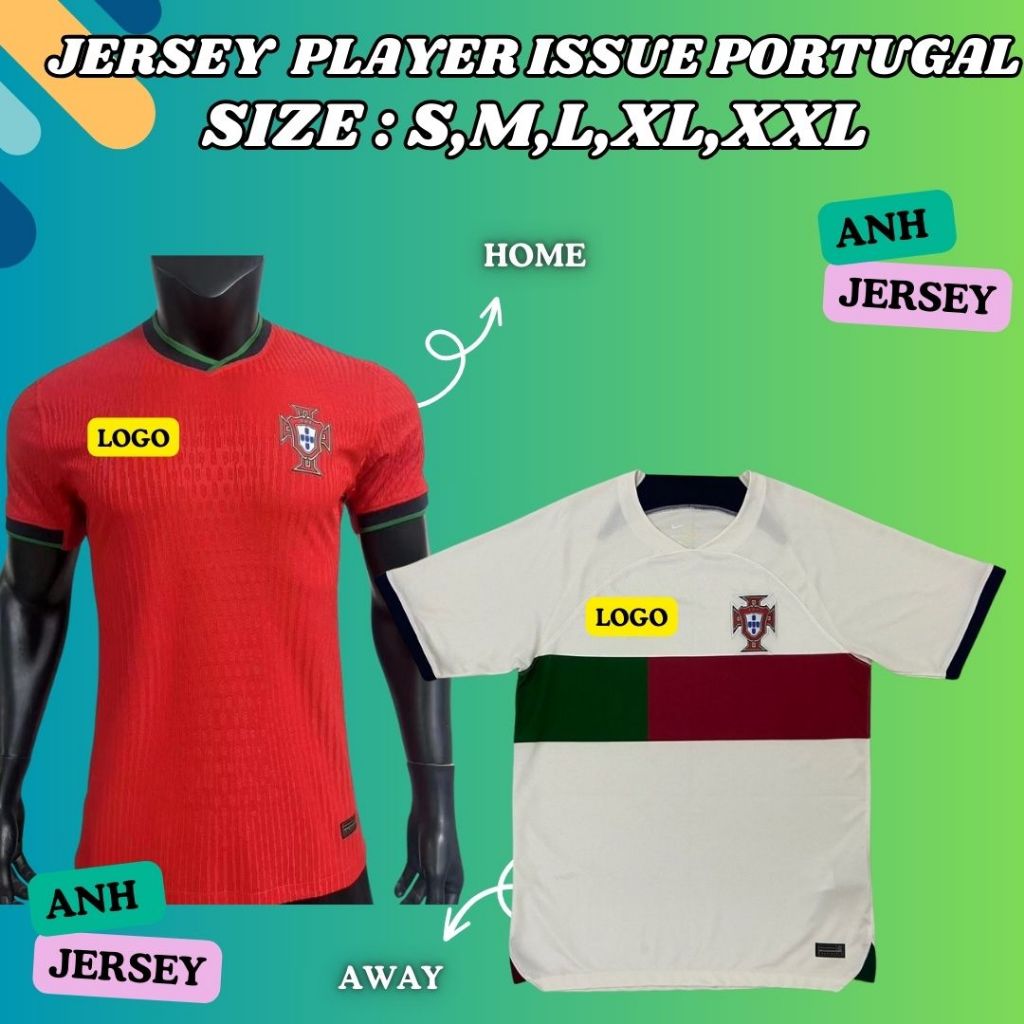 (PLAYER ISSUE) JERSEY BAJU BOLA (PORTUGAL) HOME AWAY 2022 2023 2024 2025