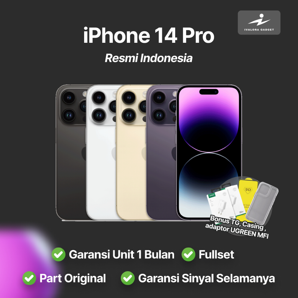 IP 14 PRO 128/256 GB RESMI INDONESIA