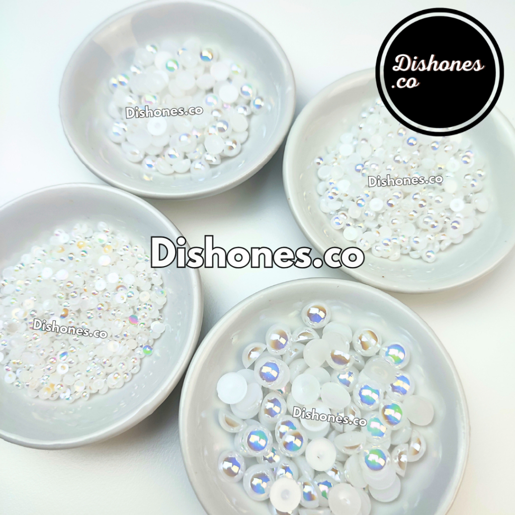 Mata Boneka Putih Pelangi Belah 3mm 4mm 6mm / Mata Boneka Rajut Kerajinan Tangan Diy / Mutiara Belah