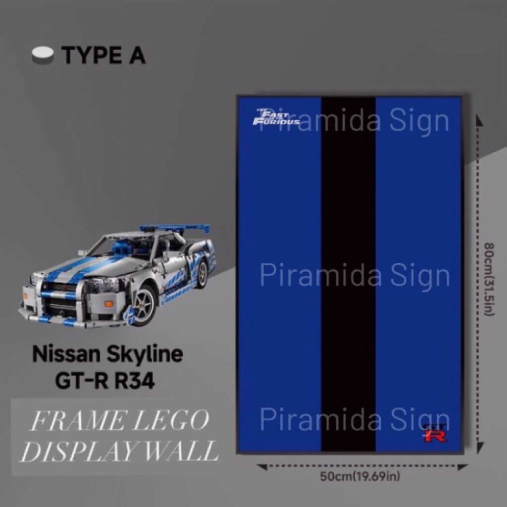 Frame Lego Technic Nissan Skyline Fast Furious Mainan Mobil Bricks