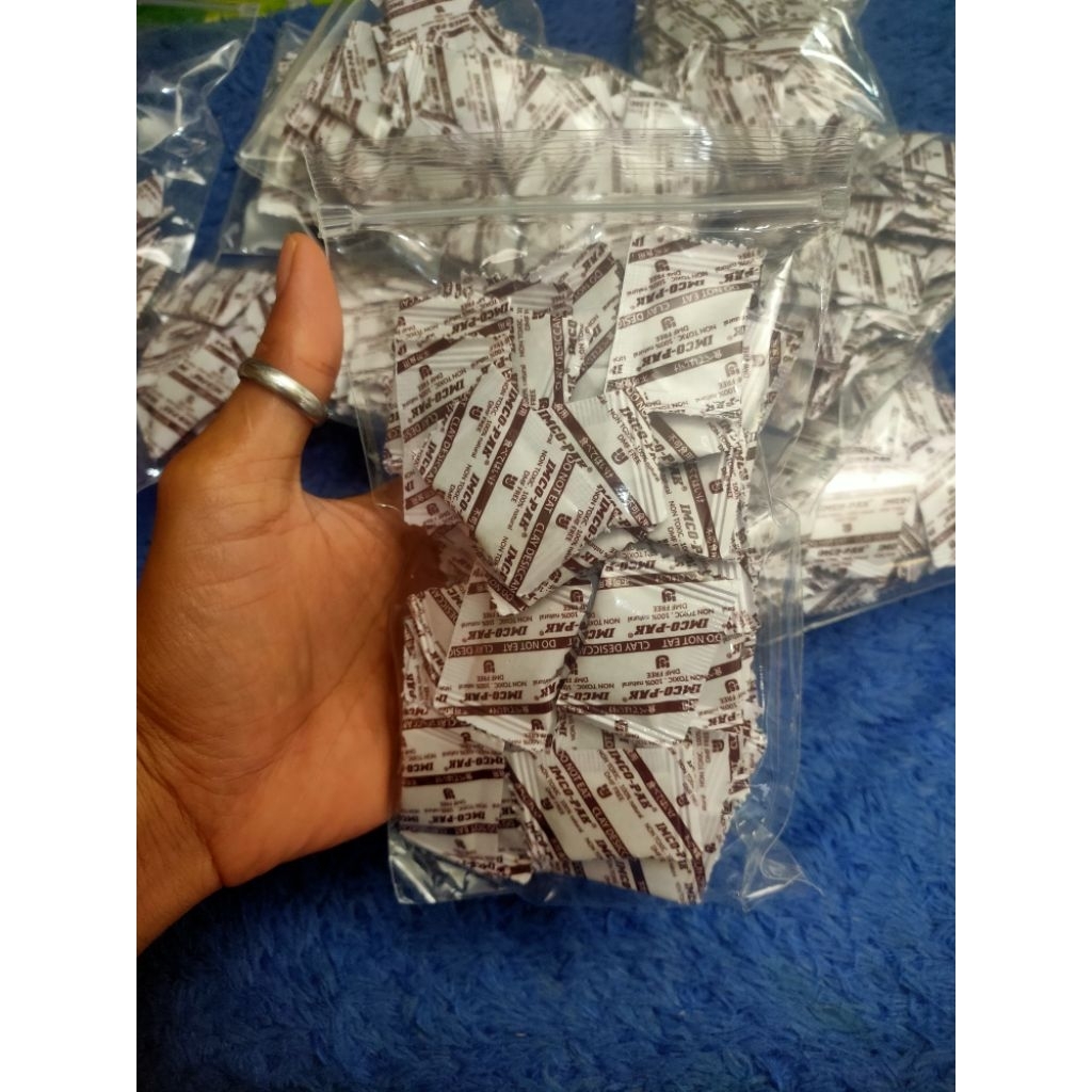 100 gram  Silica Gel Imco pak Food Grade Silica gel oxy free kemasan plastik tahan minyak makanan