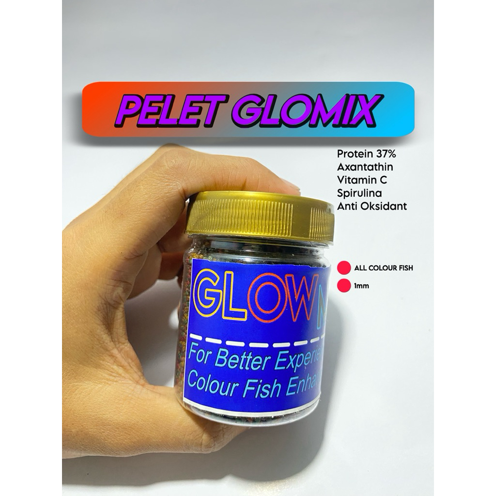 PELET GLOMIX PREMIUM - PELET PREMIUM GLOWFISH - PELET IKAN HIAS GLOWFISH - PELET IKAN HIAS REPACK - 