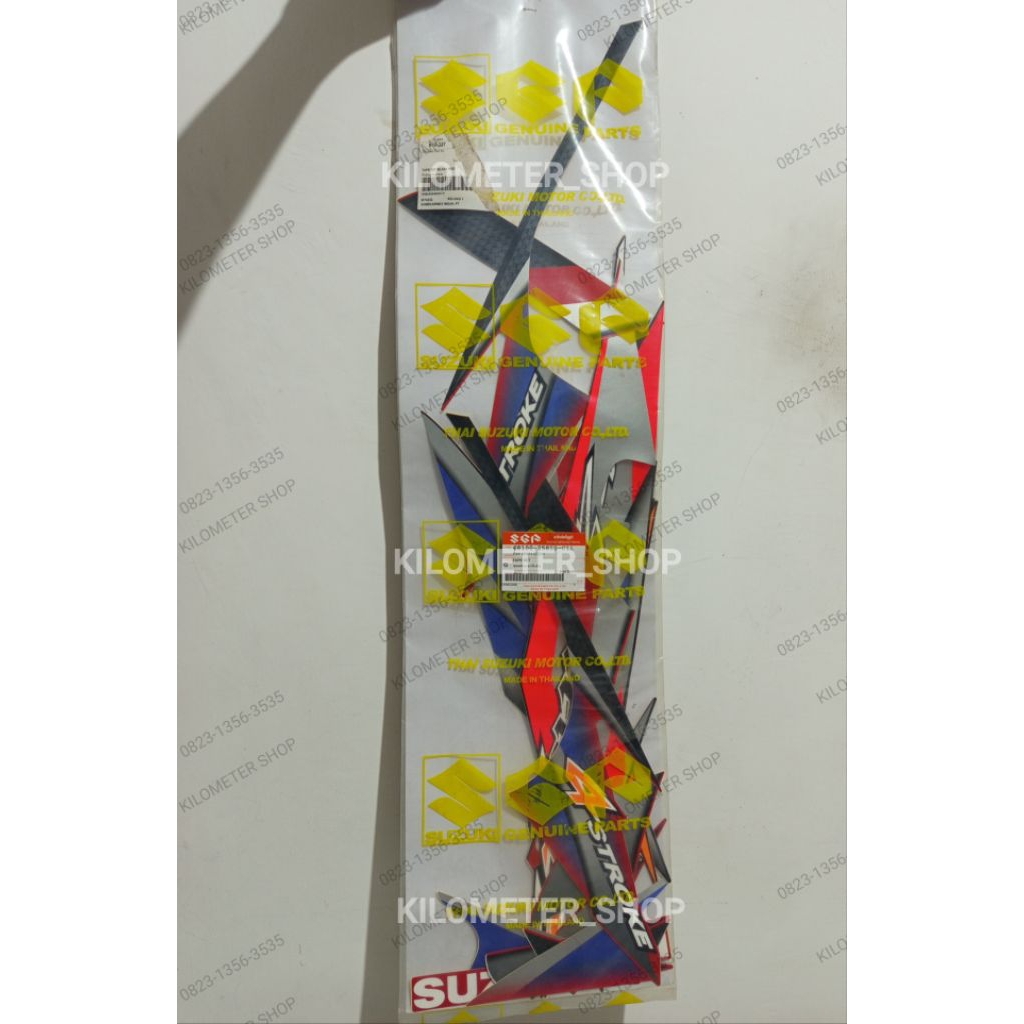 STRIPING FULLSET ORIGINAL SGP SUZUKI SATRIA FU150 CBU THAILAND MERAH HITAM